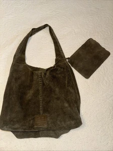 Haute Hippie 100% Leder Festival Wildleder Hobo Braun Wildleder Handtasche Accessoire Tasche - Bild 1 von 12