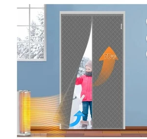 Insulated Door Curtain Fit Door 36"x80”- Magnetic Thermal Cover for Winter - Picture 1 of 6