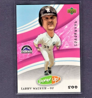2004 UPPER DECK POWER UP! 500 PINK/LAVENDER #3 LARRY WALKER ROCKIES RARE SSP - Image 1 of 2