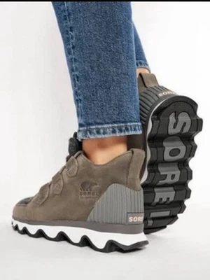 Sorel Kinetic Caribou Hybrid Waterproof Leather Boots Quarry Green/Gray 8 - Image 1 of 4