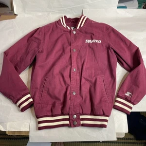 STARTER GIII Black Label Bomber Burgundy Cotton Jacket Sz S - Picture 1 of 19