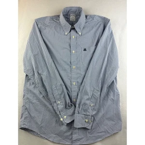 Brooks Brothers Regent Fit Herren Hemd blau kariert Button Down Größe M - Bild 1 von 8