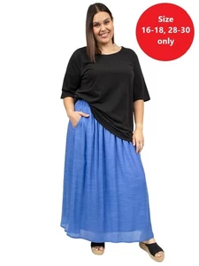 DALE AND WATERS Plus size Skirt - Bluebird Maxi Skirt Size 16-50 - Picture 1 of 16