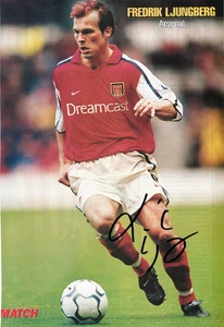 ARSENAL: IMAGEN DE REVISTA FIRMADA POR FREDDIE LJUNGBERG A4 (12x8) + certificado de autenticidad - Imagen 1 de 1