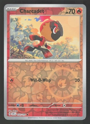 Charcadet 032/191 Reverse Holo Pokemon SV08: Surging Sparks - Image 1 of 2