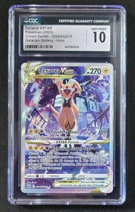 ZERAORA VSTAR (GALARIAN GALLERY HOLO) GG43/GG70 - CROWN ZENITH - CGC GEM MINT 10 - Picture 1 of 2