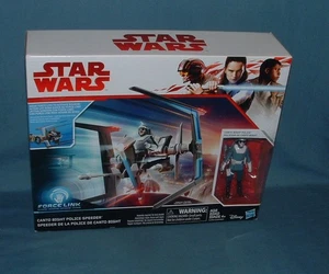 STAR WARS, FORCE LINK, CANTO BIGHT POLICE SPEEDER  W/ FIGURE - 2017 - NEW - Picture 1 of 4