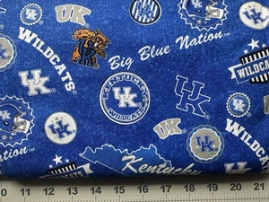 University Of Kentucky Fabric 100% Cotton 41" W x 1/2 Yard, Sewing Crafts - Picture 1 of 1