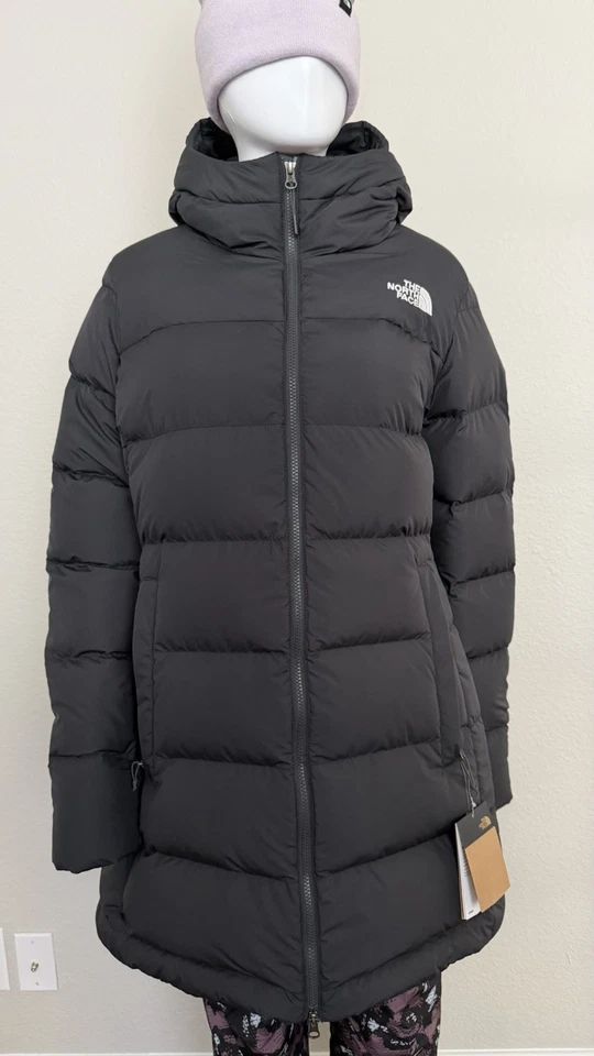 Jaqueta Parka Feminina The North Face Gotham 600 com Capuz Cinza Asfalto GG - Imagem 1 de 4