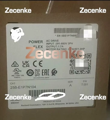 25B-E1P7N104 PowerFlex 525 AC Drive 0.75kW/1.0Hp frequency converter ship FedEx - Image 1 of 3