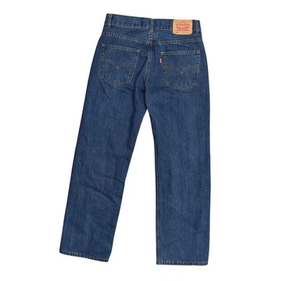 Levi's Blue Straight Jeans Kids Unisex Size 14 Preowned Cotton 27x27 550 Relaxed - Image 1 of 4