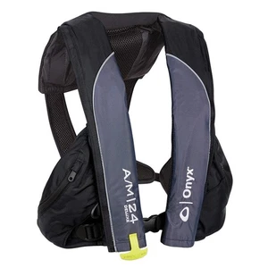 Onyx A/M-24 Deluxe Auto/Manual Inflatable PFD - Black - Adult Universal [132100- - Foto 1 di 1