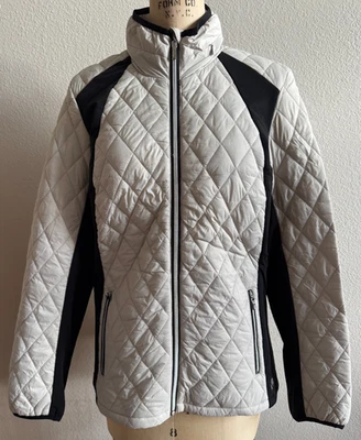 NVO Women’s Golf Jacket Black Gray Size Large Full Zip Hood EUC - Image 1 of 4