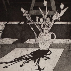Howard Kanovitz Stillleben Blumen Interieur Bethanien Flowers Radierung 1981 - Bild 1 von 5
