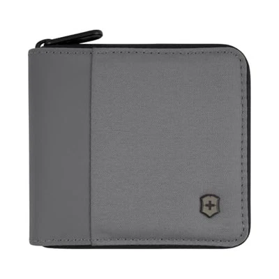 VICTORINOX Travel Essentials Bifold Zip-Around Wallet RFID Black Gray 653368  - Image 1 of 4