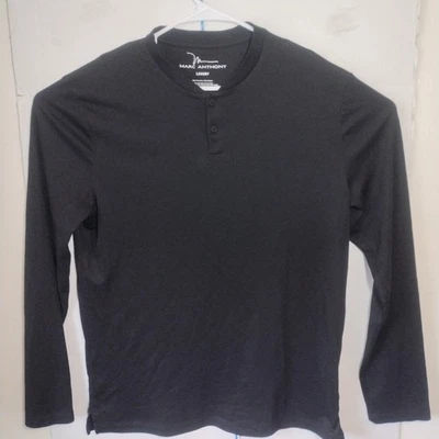 Camiseta Marc Anthony Luxury *Grande* Botón Negro Manga Larga Foto 1 de 4