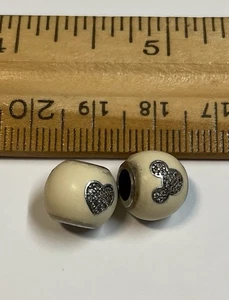 2 Pandora Disney Parks Exclusive I Love Mickey Mouse Emaille Charm Zwischenring - Bild 1 von 7