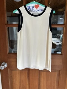 Rag & Bone S Maude 100% Seide Georgette Elfenbein Creme Tank Ärmellos Top - Bild 1 von 8