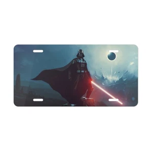 Película Darth Vader Star Wars, matrícula auto coche etiqueta metal aluminio - EE. UU. - Imagen 1 de 2
