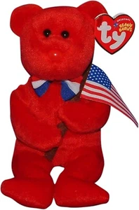 THOMAS the Bear RARE TAG ERROR 2004 2005 Retired Beanie Baby JEFFERSON Born 1743 - Picture 1 of 16