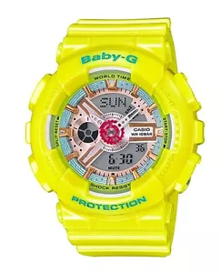 Casio Baby-G * BA110CA-9A Neo Pastel Yellow Anadigi Watch COD PayPal - Picture 1 of 4