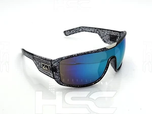 Gafas de sol deportivas Quicksilver con protector envolvente gris marco escotilla lente espejo azul nuevas en caja - Imagen 1 de 7