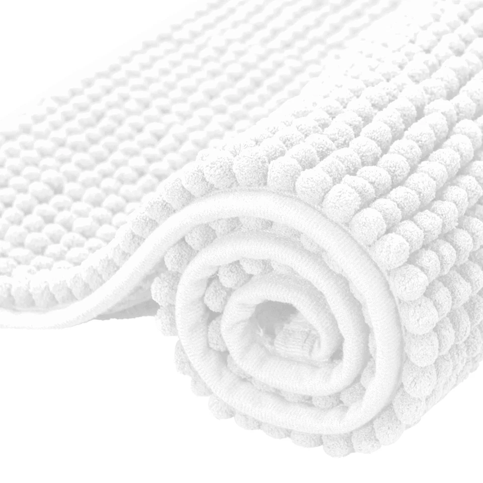 SUBRTEX Bathroom Rugs Chenille Bath Rug Soft Short Plush Bath Mat Soft Shower...