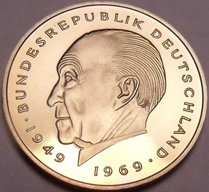 Germany 1981-J 2 Marks Proof~Konrad Adenauer~91,000 Minted In Hamburg~Free Ship - Picture 1 of 2