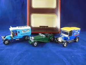 Matchbox Juego Regalo Antaño 3 Modelos Y1 Jaguar, Y25 Renault Van y Y12 Ford - Imagen 1 de 12