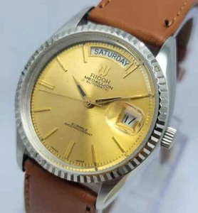 RICOH MEDALLION AUTOMATIC PRESIDENT DAY/DATE VINTAGE MEN’S WATCH - Picture 1 of 9