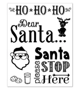 Forever in Time Clear Cling Gummistempel DEAR SANTA Neu - Bild 1 von 1