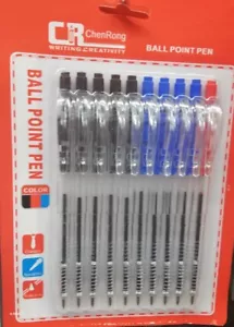 Bolígrafo clásico 10 piezas nuevo en caja especial, negro azul rojo, bolígrafos de descuento multicompra - Imagen 1 de 1
