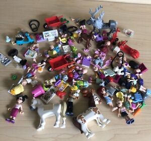 Mixed lot LEGO FRIENDS MINIFIGURES  bits & pieces Horses MINIFIGS Parts /smalls