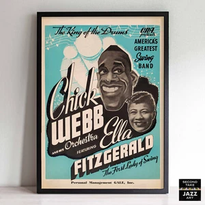 Chick Webb - Ella Fitzgerald - jazz poster - 1937 - Picture 1 of 7