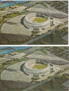 (2) New York Jets and New York Mets Shea Stadium Postcards - Back Variations - Picture 1 of 2
