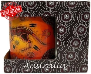 Australia Kangaroo Aboriginal Design Coffee Mug - Picture 1 of 12