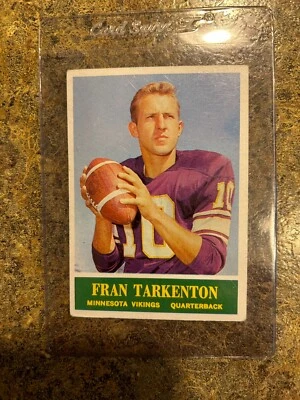1964 Philadelphia #109 Fran Tarkenton Minnestota Vikings HOF Vintage NFL Card - Image 1 of 2