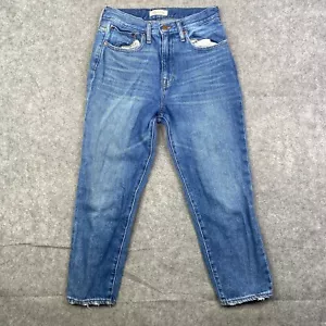 Madewell the Petite Mom Jean Size P27 Style AG378 Medium Wash Distressed - Picture 1 of 10