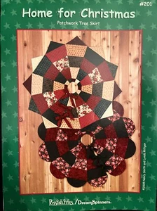 Home for Christmas Patchwork Tree Skirt Quilt Pattern~54”~Dream Spinners 201 - Picture 1 of 3