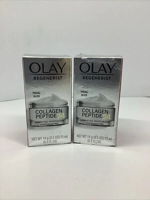 Two Pack By OLAY  Collagen Peptide 24 Hydrating Moisturizer Fragrance-Free 0.5oz - Image 1 of 2