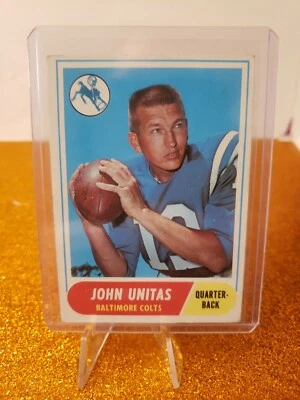 1968 Topps Football #100 Johnny Unitas VG+ Colts HOF - Image 1 of 2