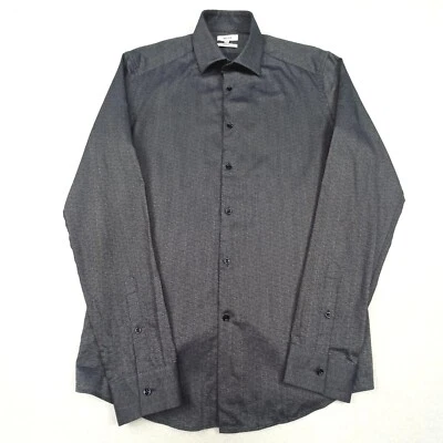 Reiss Hombre Dress-Shirt Talla M Ajustado Azul Botón-para Arriba Algodón Formal - Imagen 1 de 4