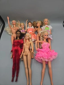 Lot Of 8 Vintage Barbies 1976-1998 - Picture 1 of 4