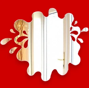 Espejos acrílicos salpicados de charco con seis salpicaduras, tamaños y grabado - Imagen 1 de 5