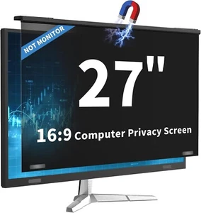 27 Inch Magnetic Privacy Screen Protector Anti Glare, Scratch Resistant & Blue L - Photo 1/9
