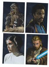 4 2010 Topps Star Wars Galaxy Series 5 Bronze Foil Cards