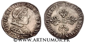 LOUIS XIII - DEMI FRANC, 1628 M TOULOUSE - Foto 1 di 1