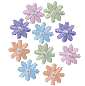 Multi-Color Mini Daisy Applique Patch Set - Flower Garden 3/4" (10-Pack, Iron on - Picture 1 of 1