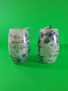 Stony Creek - Frosted Glass - 5" Lighted Vase a pair - Picture 1 of 8