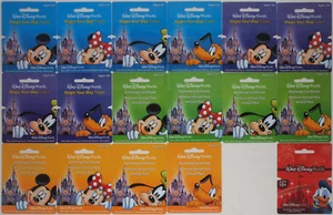 17 Different Walt Disney World Passport Gift Cards Mint 2005 + 2009: Mickey ++++ - Picture 1 of 1